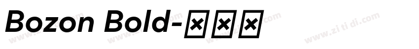 Bozon Bold字体转换